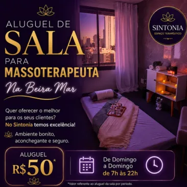 Aluguel de Sala para massoterapeuta na Beira Mar Fortaleza massagem BEIRA MAR