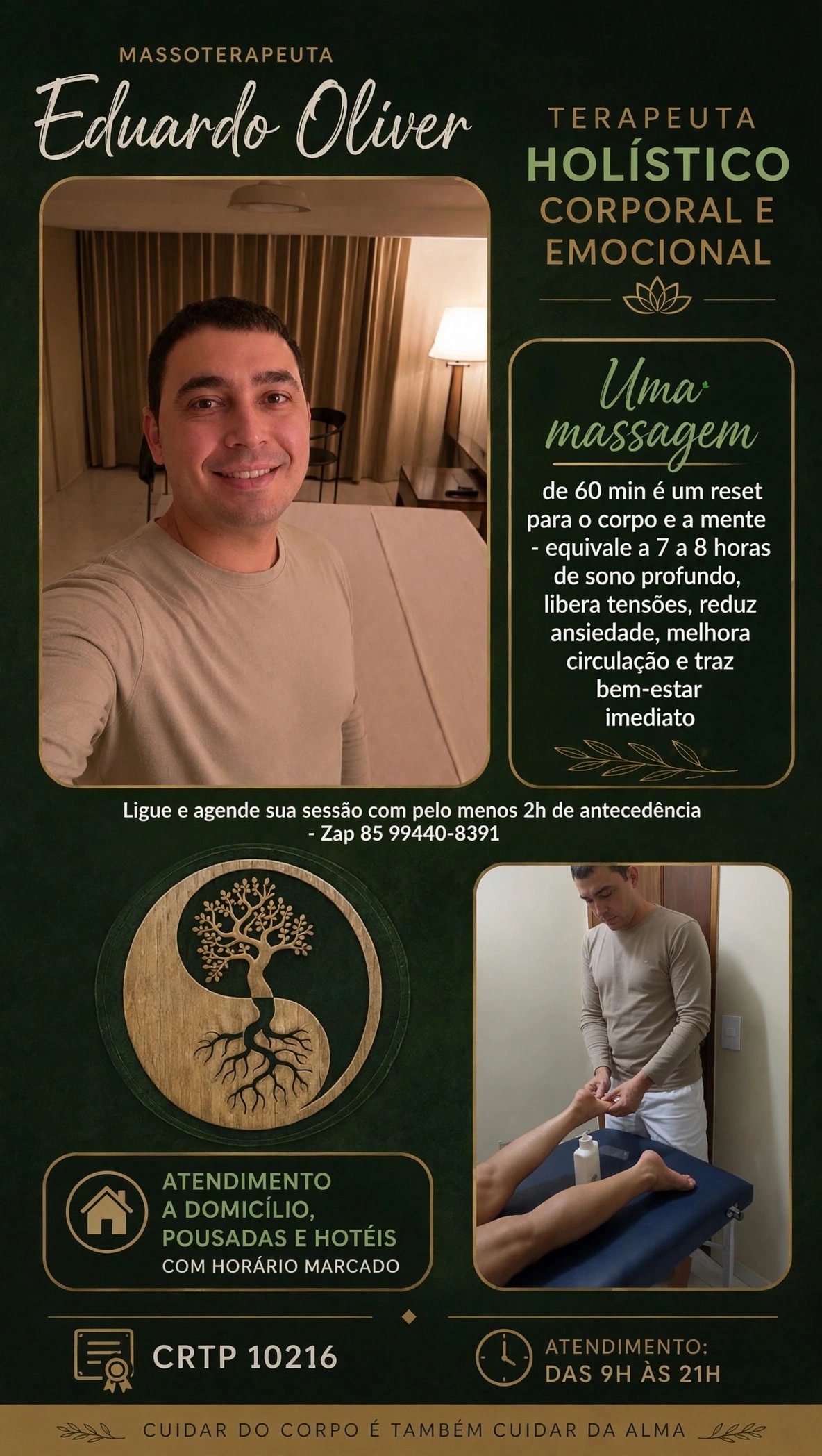 Eduardo Massoterapeuta — Massagem relaxante, especialista em massagem tântrica em Em domicílio, pousadas e hotéis., Fortaleza